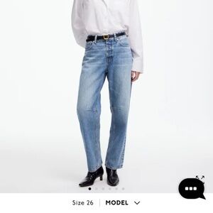 Madewell the darted barrel leg jean